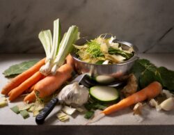 Firefly saving vegetable scraps for making a soup stock 14652