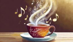 Firefly a hot cup of tea where the steam coming off it turns into some music notes. 132